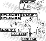 Febest BZAB-014 Bushing, Front Lower Control Arm