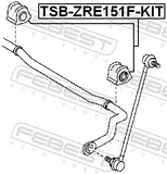 Febest TSB-ZRE151F-KIT Front Stabilizer Bar Bush Kit D23.2
