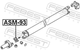 Febest ASM-93 Cross Shaft Joint, Drive Shaft 30X55/85