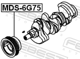 Febest MDS-6G75 Crankshaft Pulley 6G74
