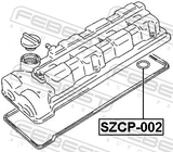 Febest SZCP-002 Seal Ring, Spark Plug Tube