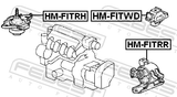 Febest HM-FITWD Rear Engine Mount 4WD