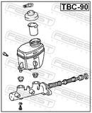 Febest TBC-90 Brake Master Cylinder