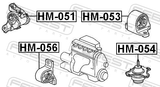Febest HM-054 Left Engine Mount (Hydro)
