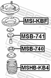 Febest MSI-KBF Front Spring Upper Seat