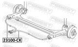 Febest 23100-CK Parking Brake Cable