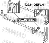 Febest 2921-DEFRH Steering Tie Rod End Right