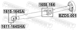 Febest BZDS-001 Drive Shaft Coupling