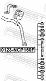 Febest 0123-NCP150F Front Stabilizer Link / Sway Bar Link