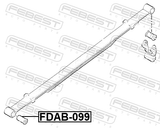 Febest FDAB-099 Front Bushing, Rear Leaf Spring