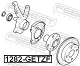 Febest 1282-GETZF Front Wheel Hub