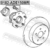 Febest 0182-ADE150MR Rear Wheel Hub