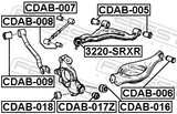 Febest CDAB-009 Rear Rod Bushing
