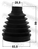 Febest 0415P-V97 Boot Inner CV Joint Kit Pvc 83.5X99X28.5