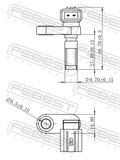 Febest 01606-002 ABS Sensor Rear Right