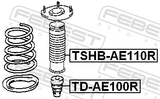 Febest TSHB-AE110R Rear Shock Absorber Boot (Set For One Side)