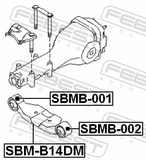 Febest SBMB-002 Differential Mount Bushing (Hydro)