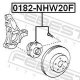 Febest 0182-NHW20F Front Wheel Hub