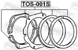 Febest TOS-001S Repair Kit Seal Sub-Assy Steering Knuckle