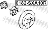 Febest 0182-SXA10R Rear Wheel Hub Kit