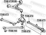 Febest TAB-472RUB Bushing, Rear Upper Control Arm