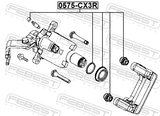 Febest 0575-CX3R Rear Brake Caliper Repair Kit (Set For Two Sides)