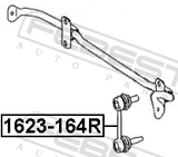 Febest 1623-164R Rear Stabilizer Link / Sway Bar Link