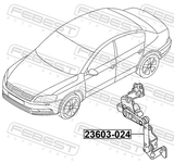 Febest 23603-024 Rear Level Sensor (With Bracket, With Link)