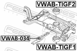 Febest VWAB-TIGF1 Subframe Bushing