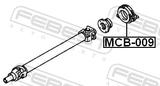 Febest MCB-009 Drive Shaft Bearing
