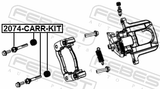 Febest 2074-CARR-KIT Rear Caliper Slide Pin Kit