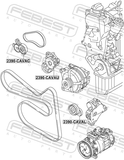 Febest 2390-CAVAL Belt Tensioner