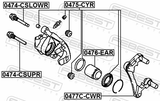 Febest 0475-CYR Rear Brake Caliper Repair Kit (Set For One Side)