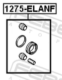 Febest 1275-ELANF Front Brake Caliper Repair Kit (Set For Two Sides)