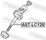 Febest AST-LC120 Lower Intermediate Steering Shaft