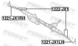 Febest 1222-JX1 Steering Tie Rod
