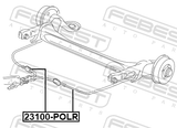 Febest 23100-POLR Parking Brake Cable