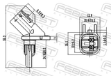 Febest 27606-003 ABS Sensor Front