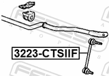 Febest 3223-CTSIIF Front Stabilizer Link / Sway Bar Link