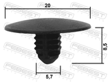 Febest 88570-141 Retainer Clip