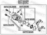 Febest 0477C-NA4R Rear Brake Caliper Bracket Carrier