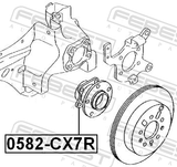 Febest 0582-CX7R Rear Wheel Hub