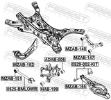 Febest 0525-BMLOWR Rear Lower Transverse Link