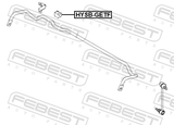 Febest HYSB-GETF Front Stabilizer Bar Bush D19.5