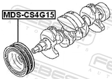 Febest MDS-CS4G15 Crankshaft Pulley 4G13/4G15