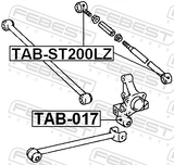 Febest TAB-ST200LZ Floating Bushing, Rear Transversal Rod