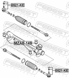 Febest 0521-KE Steering Tie Rod End