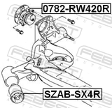 Febest 0782-RW420R Rear Wheel Hub