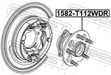 Febest 1582-T112WDR Rear Wheel Hub