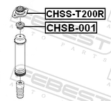 Febest CHSB-001 Rear Shock Absorber Bushing